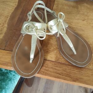 Kate Spade Gold Bow Sandals
